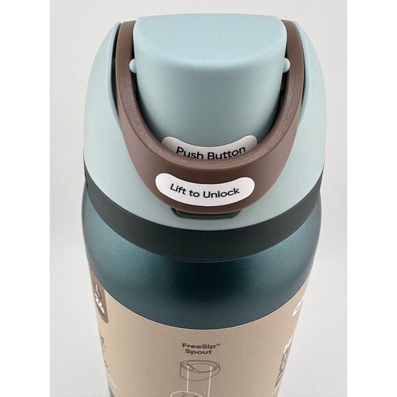 Owala HOLIDAY SPECIAL EDITION 32 oz FreeSip Water Bottle, METALLIC GREEN - Picture 5 of 7